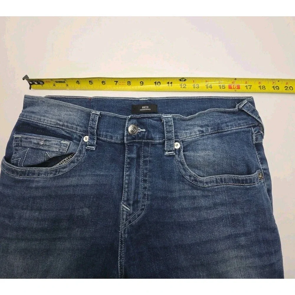 True Religion Jeans Rocco Relaxed Skinny Men Sz 34x33 Medium Wash Denim Stretch